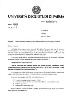 Dematerializzazione dei processi amministrativi per i servizi agli