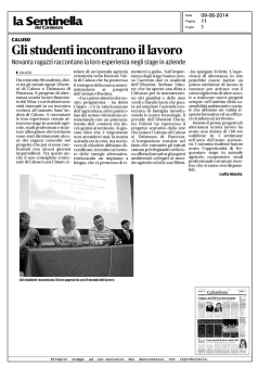 Gli studenti incontrano il lavoro