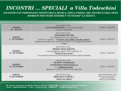 Incontri Speciali - Villa Todeschini