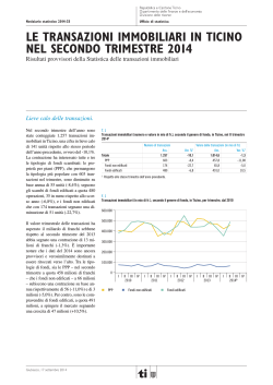 Notiziario statistico 2014-33 - Repubblica e Cantone Ticino