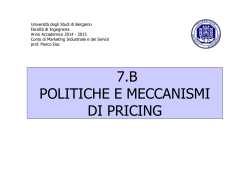 Il prezzo - Università degli studi di Bergamo