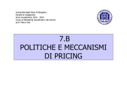 Il prezzo - Universit&agrave; degli studi di Bergamo