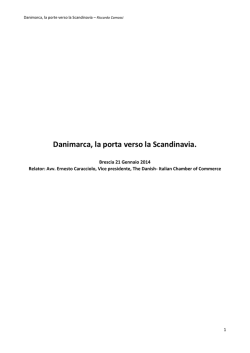 Relazione incontro internazionalizzazione