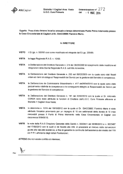 Determina n. 272 del 04/03/2014