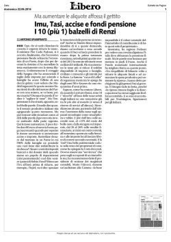 Imu, Tasi, accise e fondi pensione 10 (pi&ugrave; 1)