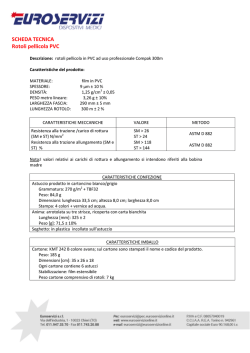 SCHEDA TECNICA Rotoli pellicola PVC