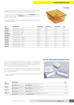H-Pans Set per decontaminazione in PVC