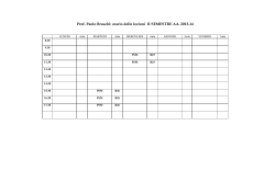 Prof. Paolo Bruschi: orario delle lezioni II SEMESTRE AA. 2013-14