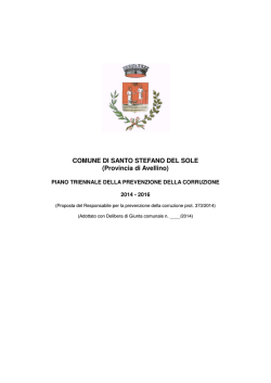 piano triennale di prevenzione della corruzione 2014 2016