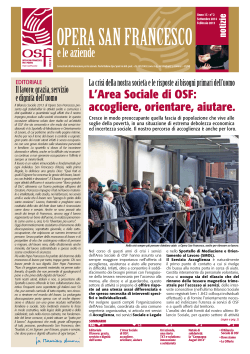 Settembre 2014 - Opera San Francesco per i Poveri