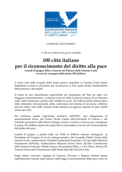 Il comunicato stampa del Coordinamento Nazionale degli Enti