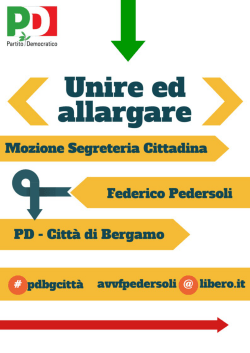 Mozione Pedersoli - Partito Democratico di Bergamo