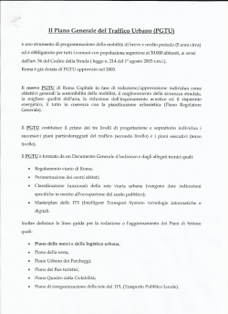 Il Piano Generale del Traffico Urbano (PGTU)