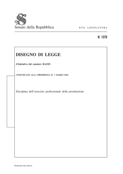 DISEGNO DI LEGGE - Senato della Repubblica
