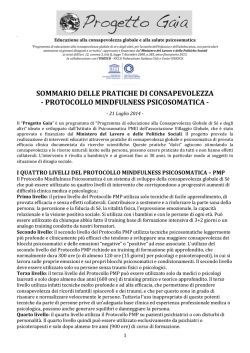 protocollo mindfulness psicosomatica