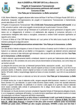 ASSE 4LEADER DEL PSR 2007-2013 Progetto