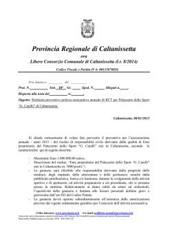 Richiesta preventivo polizza assicurativa annuale di RCT per
