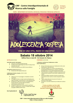 Programma - Ordine degli Assistenti Sociali del Veneto