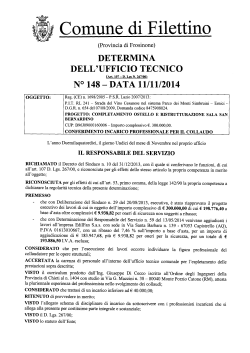 DETERMINA UTC N.148 - Comune di Filettino