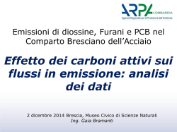 Effetto dei carboni attivi sui flussi in emissione