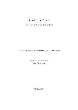 Sezione giurisdizionale per il Lazio, inaugurazione