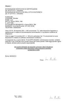 FORMATO EUROPEO PER IL CURRICULUM VITAE