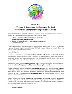 CG Verbale 09.10.2014 - Comitato Genitori Copernico