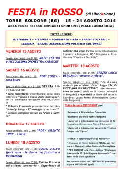Festa in Rosso 2014 - Partito della Rifondazione Comunista