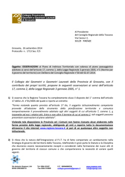 Osservazioni PIT Collegio Geometri Grosseto