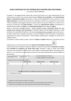 guida conteggio dei voti espressi nelle materie non scrutinabili