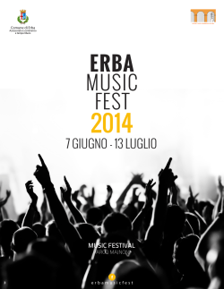 ERBA MUSIC FEST - Distretto del Commercio Erba