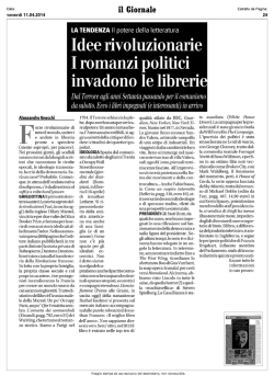 Idee rivoluzionarie I romanzi politici invadono le librerie