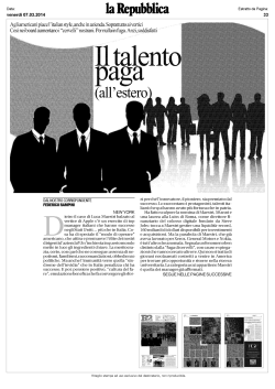 Il talento paga (REPUBBLICA) - Gruppo Giovani Imprenditori di Prato