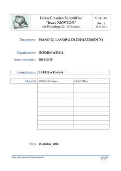 PLD - Informatica 2014-15 - Sistema Gestione Qualità Newton