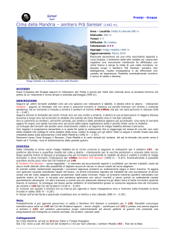 Cima della Mandria – sentiero Prà Sareser (1482 m)
