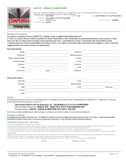 HACCP - IGIENE ALIMENTARE - Compendia Formazione Integrata