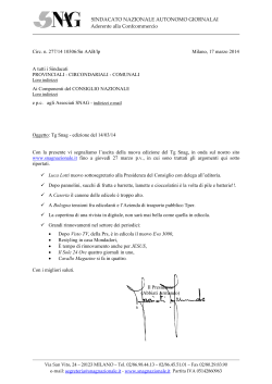 Documenti - SNAG Sindacato Nazionale Autonomo Giornalai