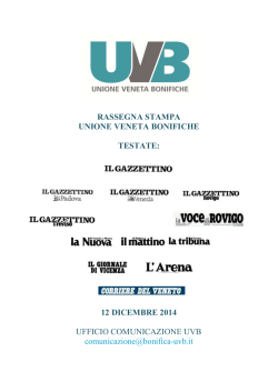 12 dicembre 2014 - Unione Veneta Bonifiche