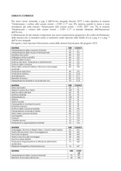 ERRATA CORRIGE Per mero errore materiale, a pag 2