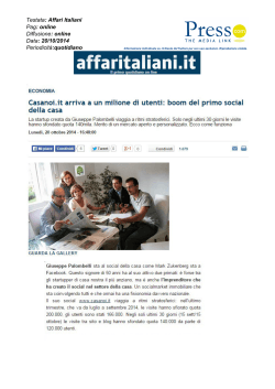 Affari Italiani Pag: online Diffusione: online Data: 20