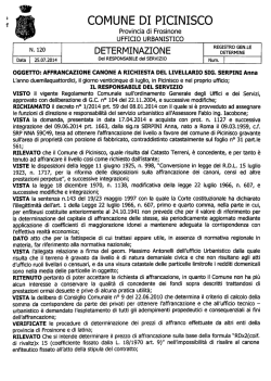 COMUNE DI PICINISCO