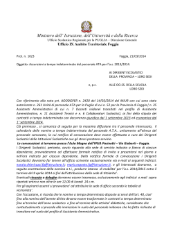 Nomine T.I. a.s. 2013_14 - Ufficio Scolastico di Foggia