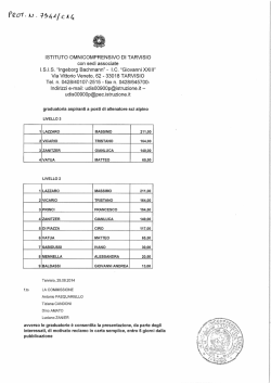 GRADUATORIE ALLENATORI E PREPARATORI ATLETICI A.S.