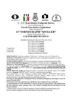 11° TORNEO RAPID “SIVILLER” - Comitato Scacchi Sardegna