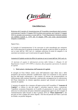 Class - Relazione amministratori per Assemblea