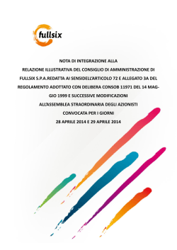 Integraz Rel Illustrativa 72 Reg Emittenti aucap