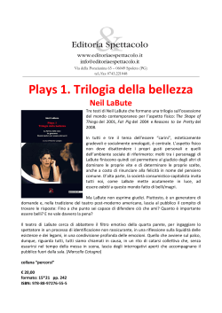 Plays 1. Trilogia della bellezza Neil LaBute