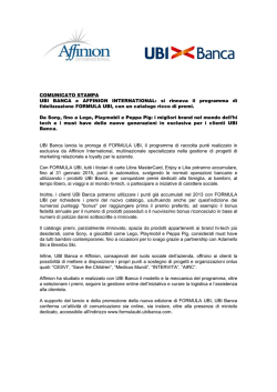 Leggi il comunicato - Affinion international