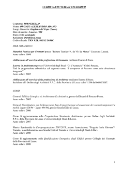 Curriculum Cons. Tornesello