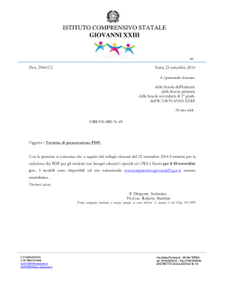 ISTITUTO COMPRENSIVO STATALE GIOVANNI XXIII